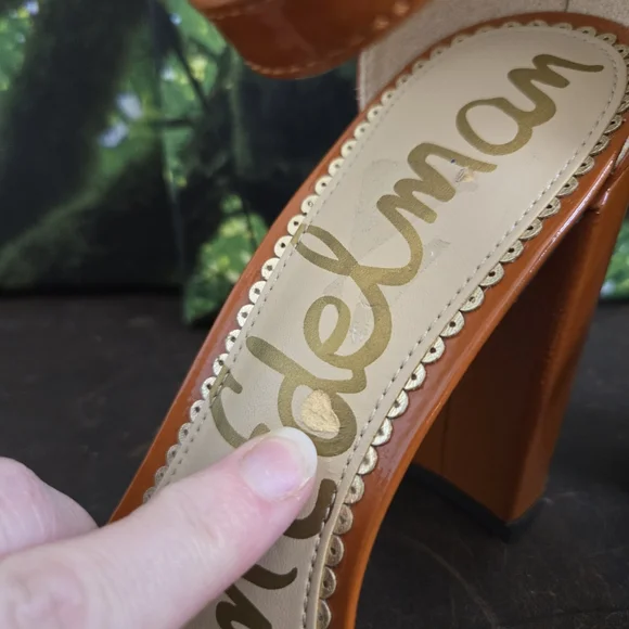 🔥 Sam Edelman Orange Block Heels – Size 7.5 – Chic, Classic & Comfortable! - Picture 3 of 9